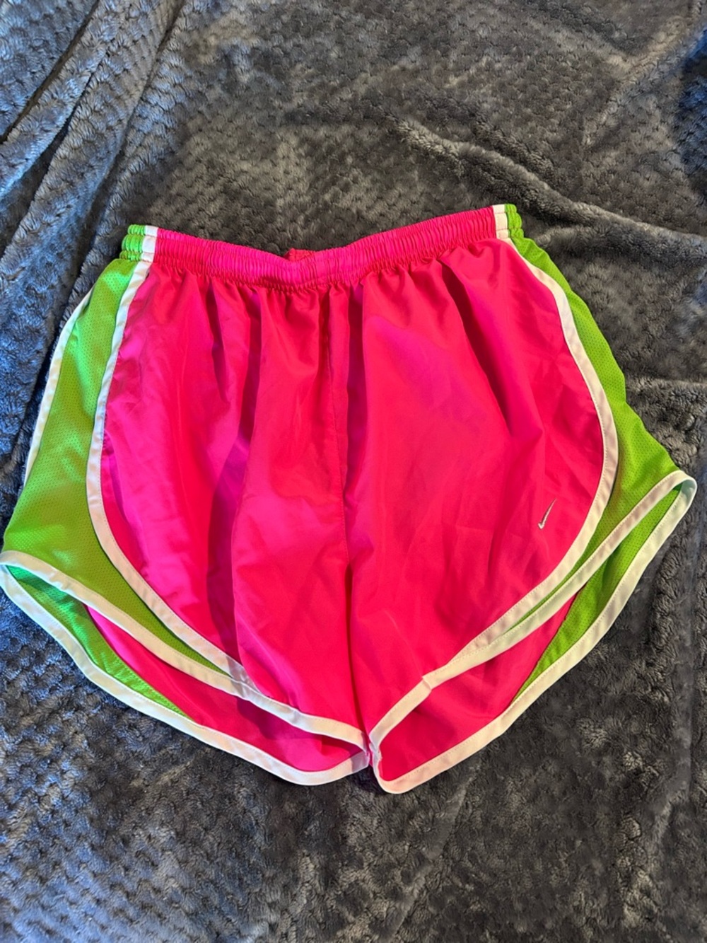 Great Condition Nike Hot Pink and Lime Green Tempo Running Shorts SzM